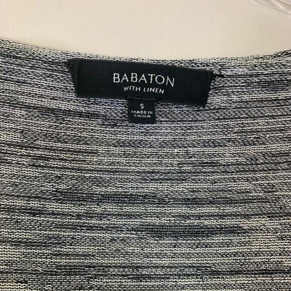 Aritzia Babaton Hi-Low V-Neck Gray Heathered Top - Picture 4 of 7